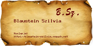 Blaustein Szilvia névjegykártya